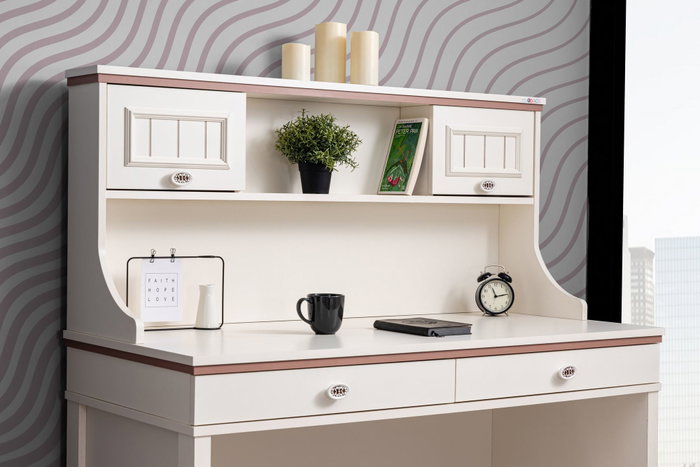 Hanah Home Escritorio de Estudio Ezgi Crema Claro